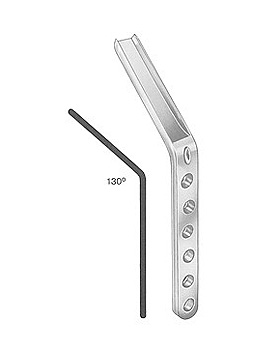 Pertrochantere Platte, 130 Grad, Kl.  60mm, Pl.  60mm, 4-Loch, Allgaier Instrumente, medishop.de