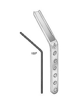 Pertrochantere Platte, 130 Grad, Kl.  90mm, Pl. 150mm, 9-Loch, Allgaier Instrumente, medishop.de