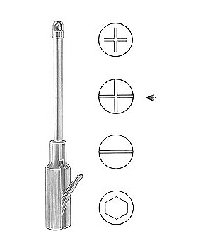 Schraubenzieher, fr Kreuzschlitzschrauben, mit Schraubenhal, Allgaier Instrumente, medishop.de