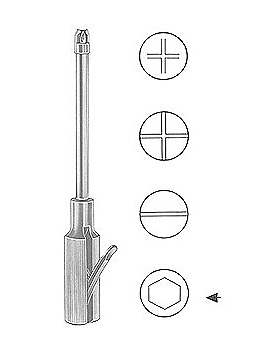 Schraubenzieher, fr Innensechskantschr 3,5mm, mit Schraubenh., Allgaier Instrumente, medishop.de