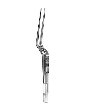 Koagulationspinzette, 16,5cm, gerade stumpfe Spitzen, isoliert, Allgaier Instrumente, medishop.de