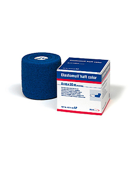 Elastomull haft color, blau, 10cm x 20m, kohsive elastische Fixierbinde, BSN medical, medishop.de