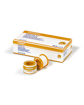 Leukopor 2,5cm x 5m, Rollenpflaster, 12 Stck, BSN medical, medishop.de