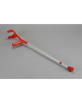 Alu-Krckenpaar rot mit Clipraster, 76-96 cm ausziehbar, Dr. Paul Koch, medishop.de