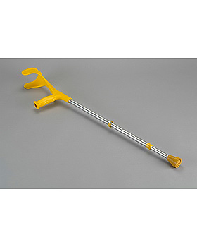 Alu-Krckenpaar gelb mit Clipraster, 76-96 cm ausziehbar, Dr. Paul Koch, medishop.de