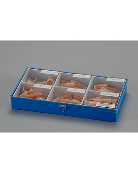 Stack-Fingerschienen-Satz, Größe 1-6 hautfarben, im Etui, à 4 Stück, Dr. Paul Koch, medishop.de