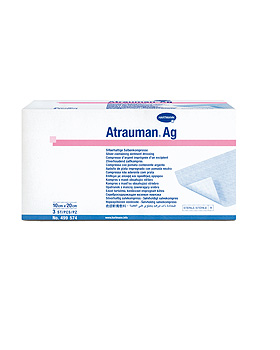 Atrauman Ag, steril, 10 x 10cm, einzeln eingesiegelt, 10 Stck, Hartmann, medishop.de
