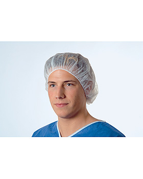 OP-Baretthauben Foliodress cap Comfort Universal, wei, in Entnahmekarton, 100 Stck, Hartmann, medishop.de