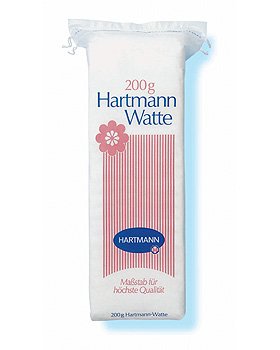 Watte, 100% Baumwolle, Zickzack-Lagen, 400 gr., Hartmann, medishop.de