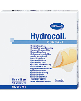 Hydrocoll concave steril 8 x 12 cm, einzeln eingesiegelt, 10 Stck, Hartmann, medishop.de