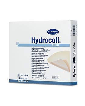 Hydrocoll thin steril 10 x 10cm, einzeln eingesiegelt, 10 Stück, Hartmann, medishop.de