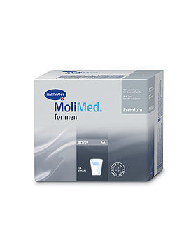 MoliMed for men active Inkontinenzeinlagen, Taschenform, 13 x 15 cm, 14 Stck, Hartmann, medishop.de