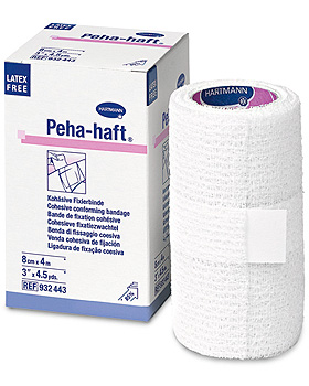 Peha-haft latexfrei Binden, 4cm x 4m, einzeln in Faltschachtel, Hartmann, medishop.de