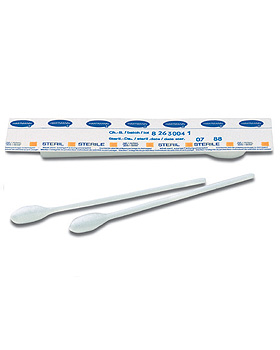 Wattestäbchen aus Polypropylen, 4 mm Ø, mit großem Wattekopf, 14 cm, Restposten, 50 Stück, Hartmann, medishop.de
