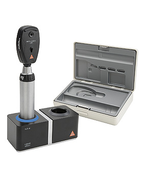 Ophthalmoskop HEINE BETA 200 S LED mit BETA 4 NT Ladegriff, NT 4 Ladegert, Hartschalenetui, Heine Optotechnik, medishop.de