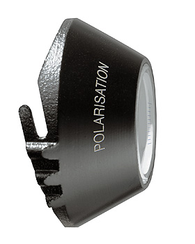 Kontaktscheibe fr DELTA 20 Plus Dermatoskop, fr Polarisation (P), 23mm Durchmesser, mit Skala, Heine Optotechnik, medishop.de