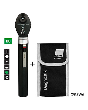 Ophthalmoskop PICCOLIGHT E56, 2,5 V, night, Grnfilter, EU-Version, KaWe Germany, medishop.de