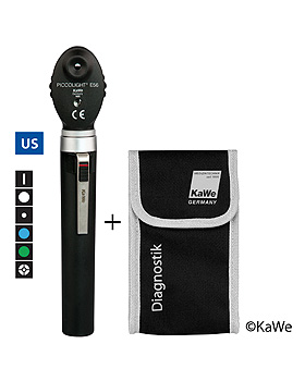 Ophthalmoskop PICCOLIGHT E56, 2,5 V, night, Blaufilter, USA-Version, KaWe Germany, medishop.de