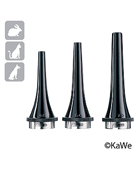 Dauer-Ohrtrichter, EUROLIGHT VET-Set, d=4,0mm, 5,0mm, 7,0mm, 3 Stck, KaWe Germany, medishop.de