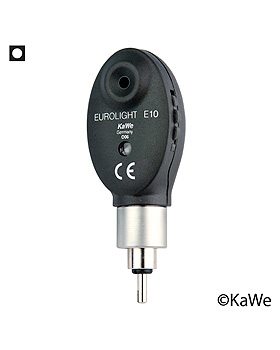 Ophthalmoskop-Kopf EUROLIGHT E 10, 2,5V, mit 1 Blende und Schraubgewinde, KaWe Germany, medishop.de