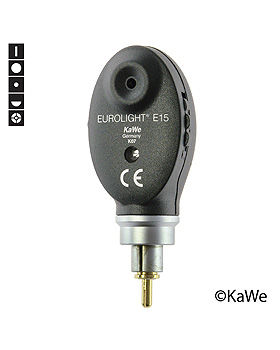 Ophthalmoskop-Kopf EUROLIGHT E15 2,5 V, mit 5 Blenden, KaWe Germany, medishop.de