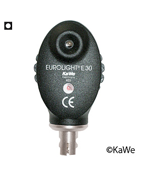 Ophthalmoskop-Kopf EUROLIGHT E30, 2,5 V, allein, mit Clic-Verschluss und 1 Blende, KaWe Germany, medishop.de