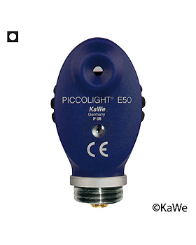 Ophthalmoskop-Kopf PICCOLIGHT E50, 2,5V, sky, mit 1 Blende, KaWe Germany, medishop.de