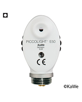 Ophthalmoskop-Kopf PICCOLIGHT E50, 2,5V, stone, 1 Blende, KaWe Germany, medishop.de
