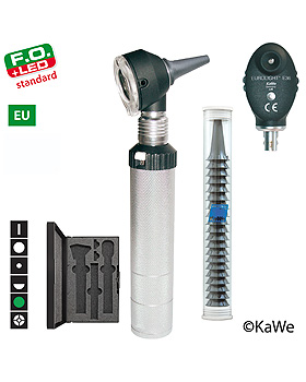 Diagnostik-Set, Otoskop COMBILIGHT F.O.30 LED und Ophthalmoskop EUROLIGHT E36 (EU) mit Zubehr, KaWe Germany, medishop.de