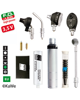 Diagnostik-Set, Otoskop COMBILIGHT F.O.30 LED, Ophthalmoskop E36 (EU) und Gravur, KaWe Germany, medishop.de