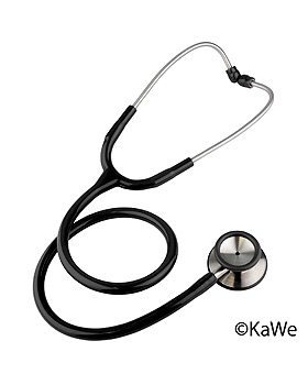 Standard-Prestige-Stethoskop, Edelstahl, schwarz, KaWe Germany, medishop.de