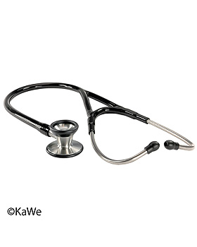 Profi-Kardiologie Stethoskop, Edelstahl, schwarz, KaWe Germany, medishop.de