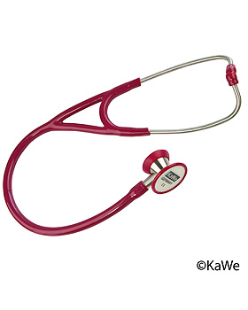 Profi-Kardiologie Stethoskop, Edelstahl, burgunder, KaWe Germany, medishop.de