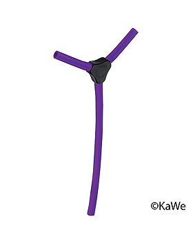 Y-Schlauch, ca. 55cm, lila, KaWe Germany, medishop.de