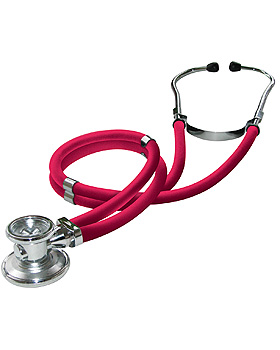 Rapport-Stethoskop, umschaltbar, 55cm, rot, komplett mit Ersatzteil-Set, KaWe Germany, medishop.de