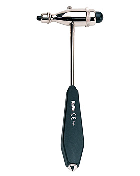 Trmner Reflexhammer, schwer, mit Pinsel und Nadel, mit schwarzem Kunststoffgriff, KaWe Germany, medishop.de