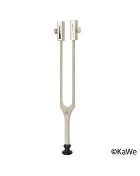 Stimmgabel nach Rydel Seiffer, c128/C64, mit Fu und abnehmbarem Schieber, KaWe Germany, medishop.de