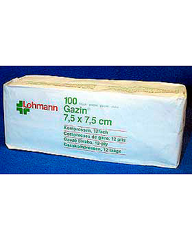 Gazin-Kompressen, unsteril  7,5 x 7,5cm, 100 Stck, Lohmann und Rauscher, medishop.de