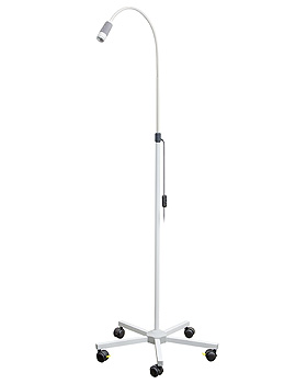 LED Untersuchungsleuchte, wei, auf 5-Fu-Stativ, pulverbeschichtet, Luxamed, medishop.de