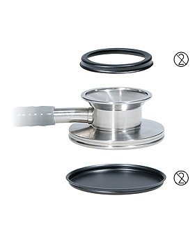 Edelstahl-Bruststck Sonus Adult Flex, allein fr Einweg-Membrane und Einweg Trichter, Luxamed, medishop.de