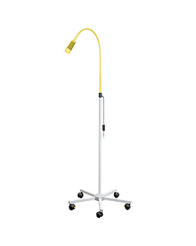 LED Untersuchungsleuchte, rapsgelb, auf 5-Fu-Stativ, pulverbeschichtet, Luxamed, medishop.de