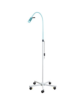LED Untersuchungsleuchte mit Griff, jadegrn, auf 5-Fu-Stativ, pulverbeschichtet, Luxamed, medishop.de