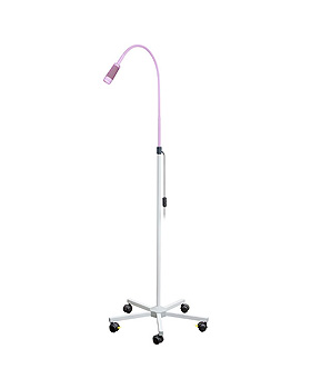 LED Untersuchungsleuchte, zartflieder, auf 5-Fu-Stativ, pulverbeschichtet, Luxamed, medishop.de