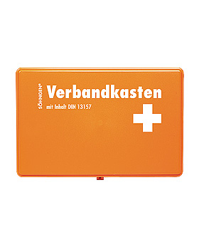 Verbandkasten KIEL Kunststoff Standard orange leer, Restposten, Shngen, medishop.de