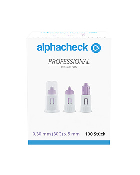 alphacheck professional Pen-Nadeln PLUS 30 G x 5 mm (100 Stck.), Alphacheck, medishop.de