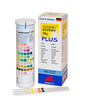 CombiScreen 10 SL PLUS Harnteststreifen (100 T.), Analyticon, medishop.de