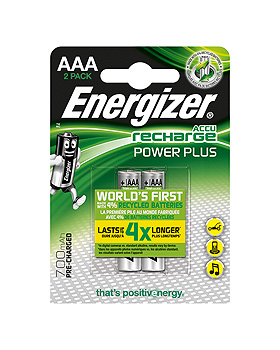 Energizer NiMH Akkumulatoren Power Plus Micro AAA HR03 1,2 V (2er-Pack), Batterien, medishop.de
