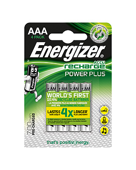 Energizer NiMH Akkumulatoren Power Plus Micro AAA HR03 1,2 V (4er-Pack), Batterien, medishop.de