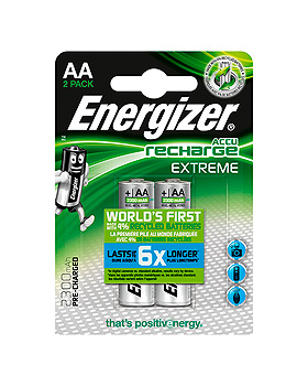 Energizer NiMH Akkumulatoren Extreme Mignon AA HR6, 1,2 V (2er-Pack), Batterien, medishop.de