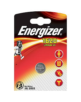 Energizer Batterie Typ CR1620 BP1, 3 V (= BAT E300844003), Batterien, medishop.de